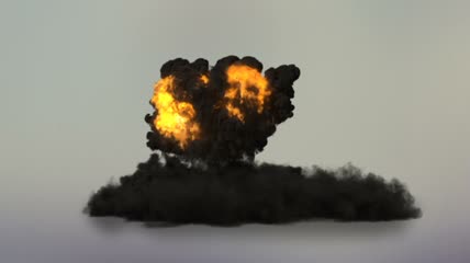 烟雾大面积散开爆炸效果