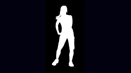 跳舞女人边框剪辑上半身素材