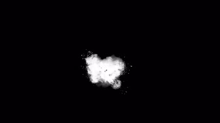 黑色背景中的白色爆炸效果素材