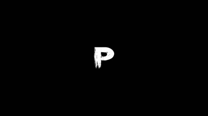 粉刷出大写字母P视频素材