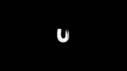 粉刷出大写字母U视频素材