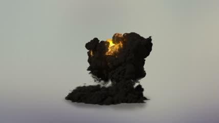 烟雾包裹火光爆炸效果