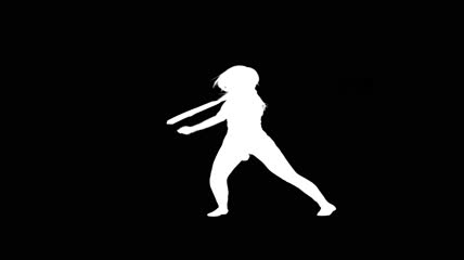 妩媚跳舞女人蓝色虚线边框素材