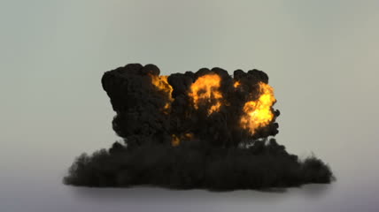 烟雾四处弥漫爆炸效果