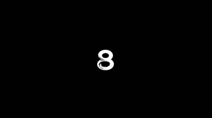 粉刷出数字8的视频素材