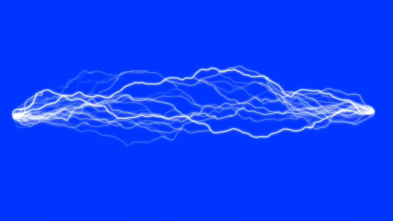 蓝屏抠像条状闪电