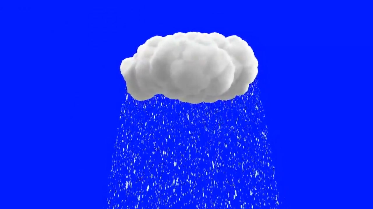 蓝屏抠像下雪的云层
