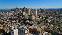 航拍美国加利福尼亚洛杉矶城市建筑物