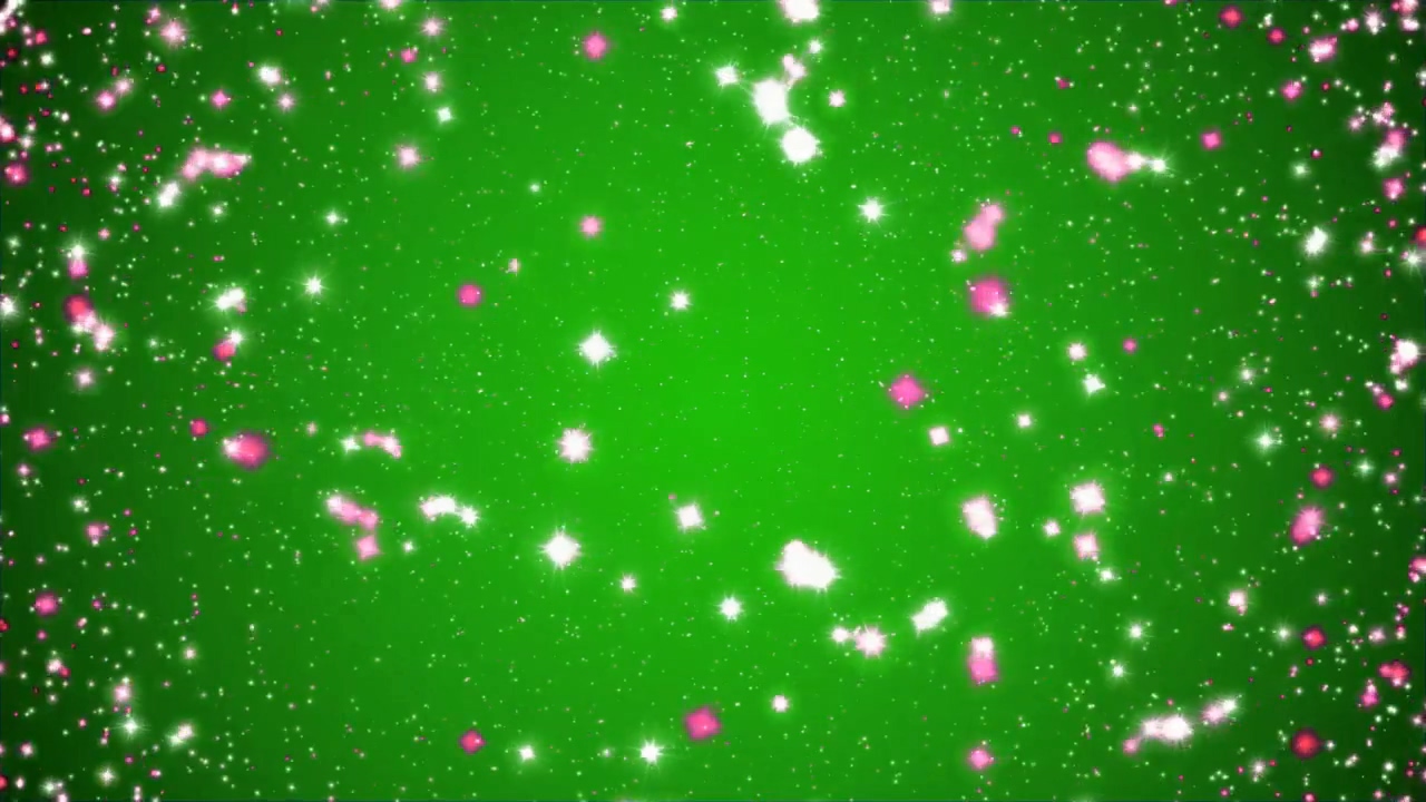 绿屏抠像闪烁的彩色星星