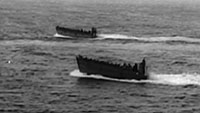 抢滩登陆艇冲锋舟美国海军陆战队登陆战历史视频