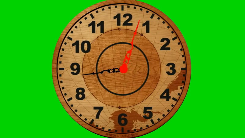 绿屏抠像木质钟表
