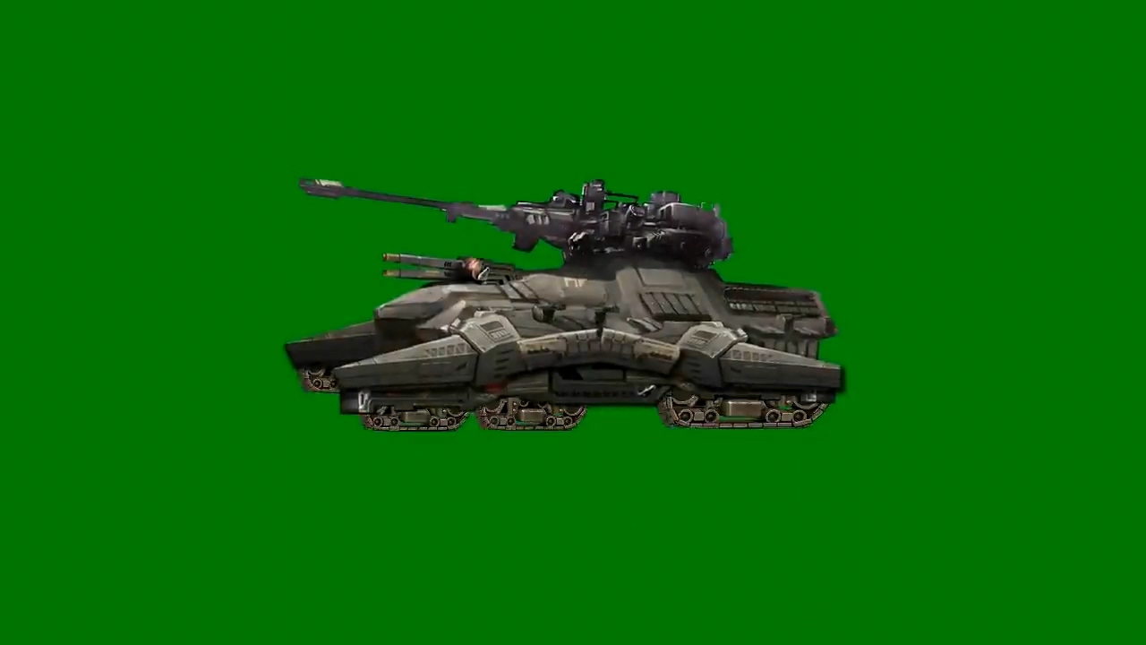 绿屏抠像卡通3D坦克6