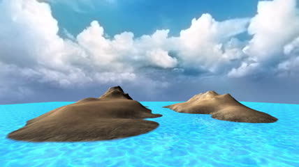 海岛 海洋 沙滩 海水 大海 风景 日出日落 3d