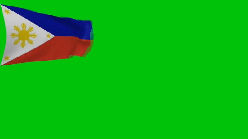 绿屏抠像菲律宾国旗