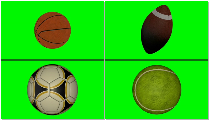 绿屏抠像各种体育球类