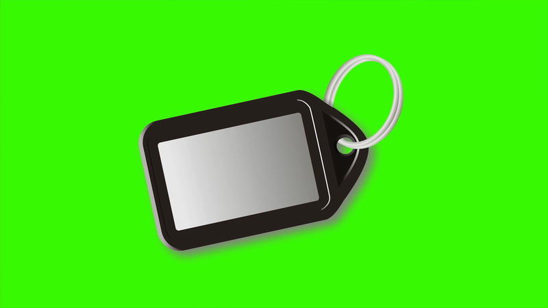 4K绿屏抠像标签钥匙扣