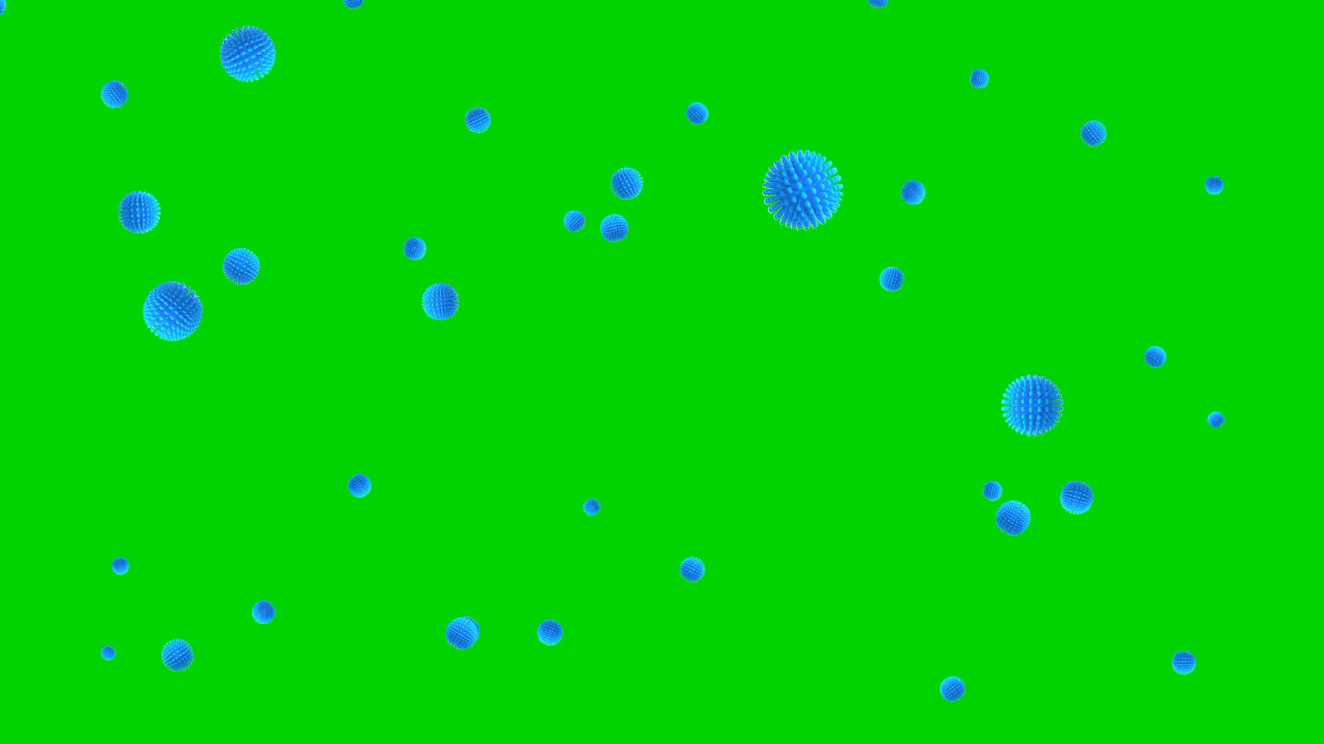 绿屏抠像蓝色病毒细菌