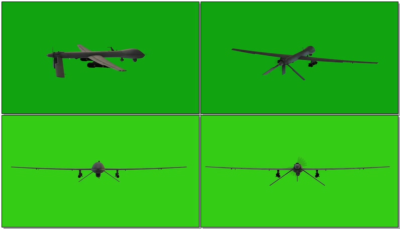 绿屏抠像无人轰炸机