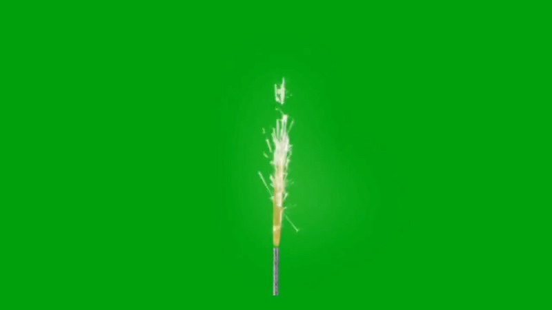 绿屏抠像燃放的焰花