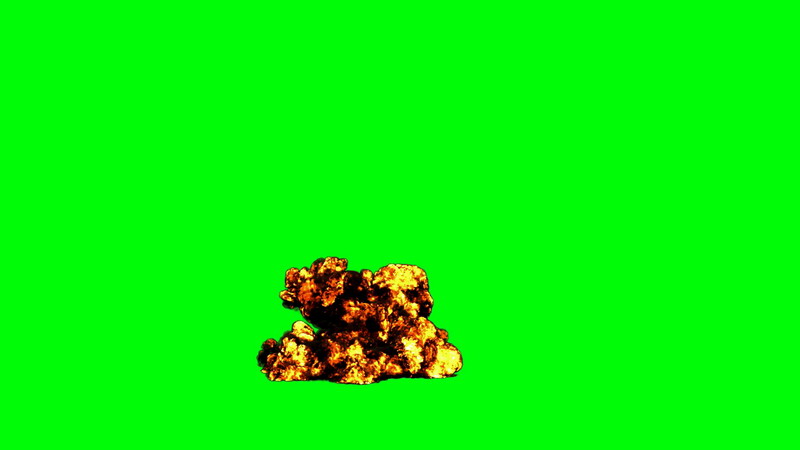 绿屏抠像爆炸黑烟