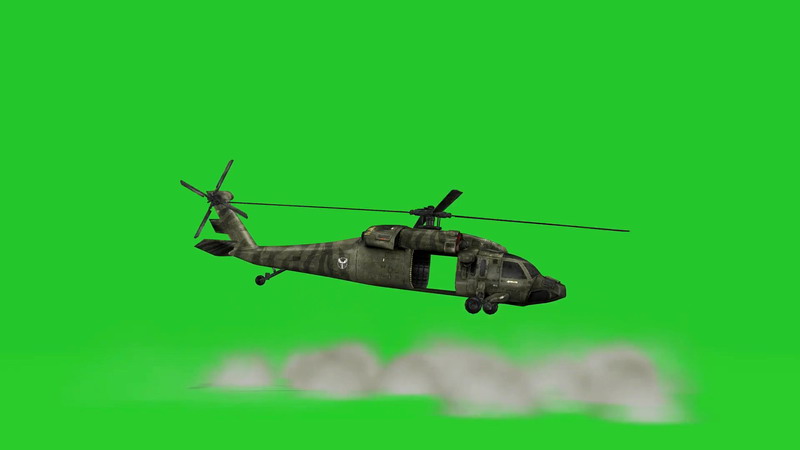 绿屏抠像直升飞机