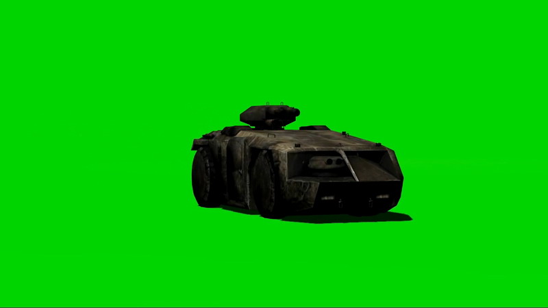 绿屏抠像装甲运兵车