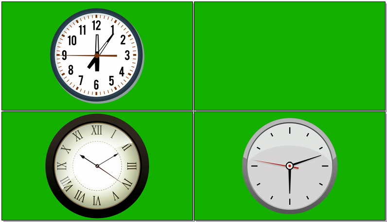 绿屏抠像各种钟表表盘