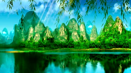 桂林山水背景素材