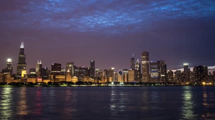城市延时摄影芝加哥