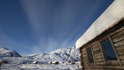 新疆喀纳斯禾木雪乡日出日落延时