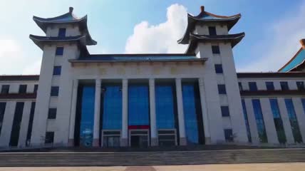 安徽滁州地标建筑市容远景延时实拍视频素材