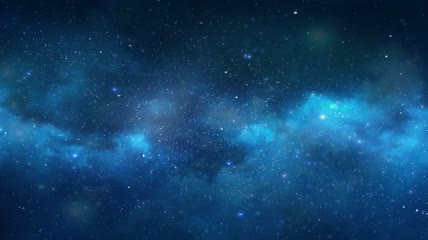 唯美蓝色星空宇宙大屏无缝循环背景视频素材