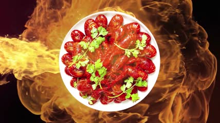 中国美食舌尖上的中国麻辣食材小龙虾实拍视频素材