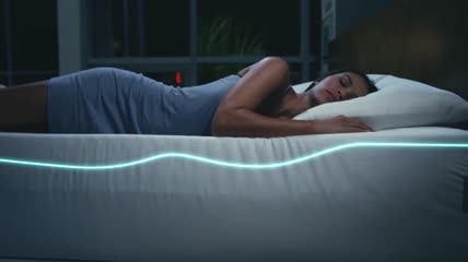 智能席梦思床记忆床垫健康睡眠实拍视频素材