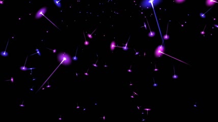 动感喜庆紫色星光粒子视频素材