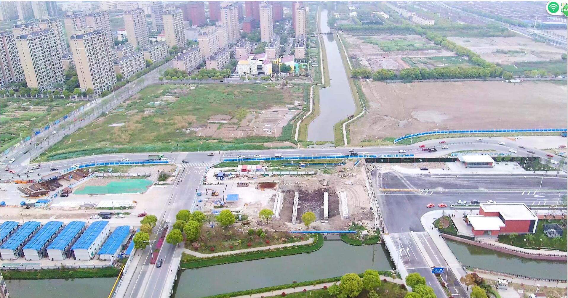 上海郊区城市发展建设道路交通4K视频