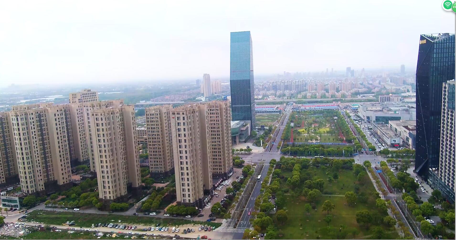 上海南桥商业中心俯拍4K高清视频