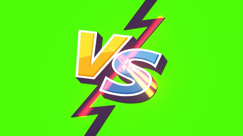 绿屏抠像动感对战vs标志