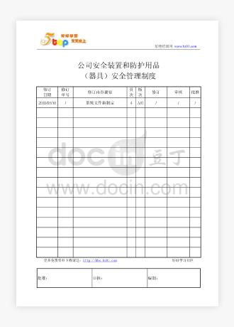 安全装置和防护用品安全管理制度