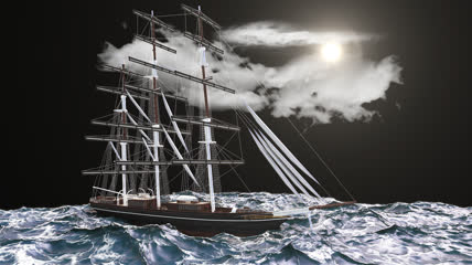 航海帆船模型视频素材