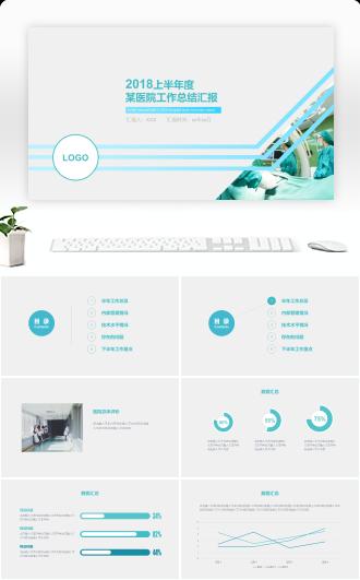 医院工作总结汇报PPT模板