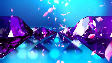 紫色钻石玫瑰花瓣流光风格唯美背景
