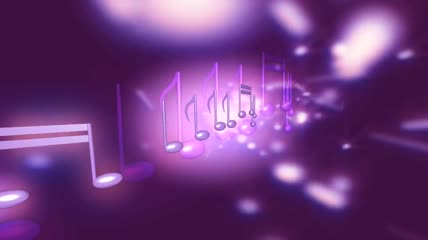 紫色飘走的音符