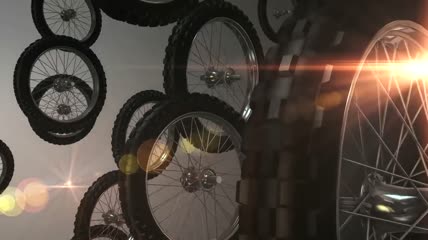 自行车轮旋转