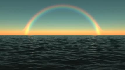 海上彩虹背景