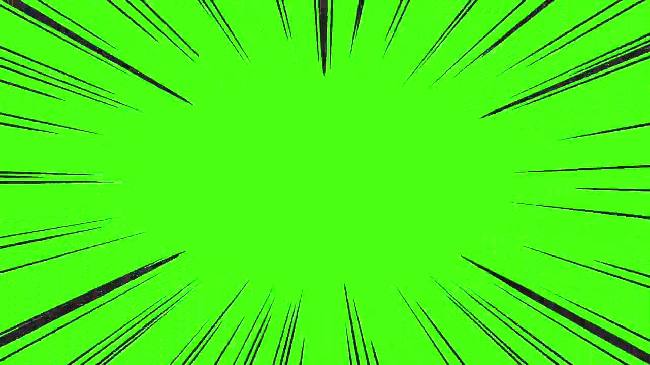 Vlog素材速度线黑色集中线GB绿幕素材