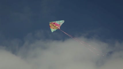 空中高飞的风筝高清实拍素材