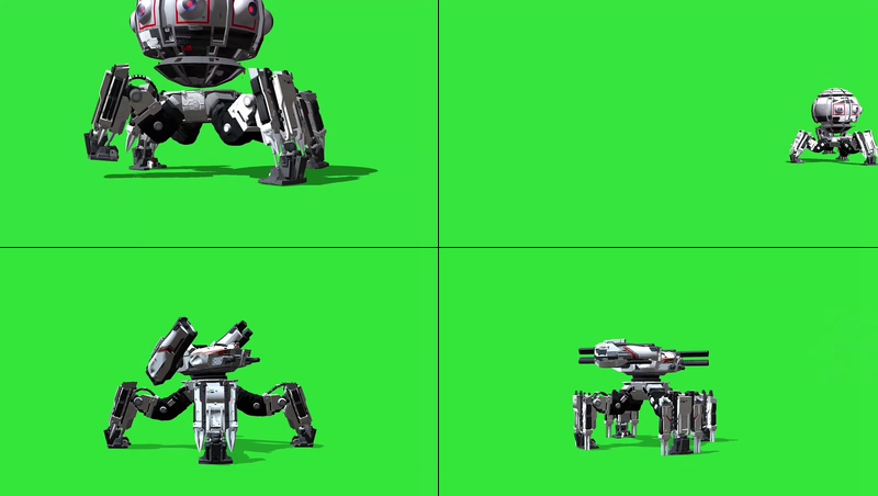 绿幕视频素材机器人