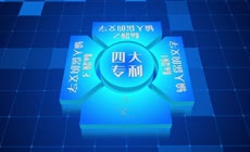 蓝色科技感结构板块分类图（4）