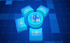蓝色科技感结构板块分类图（5）